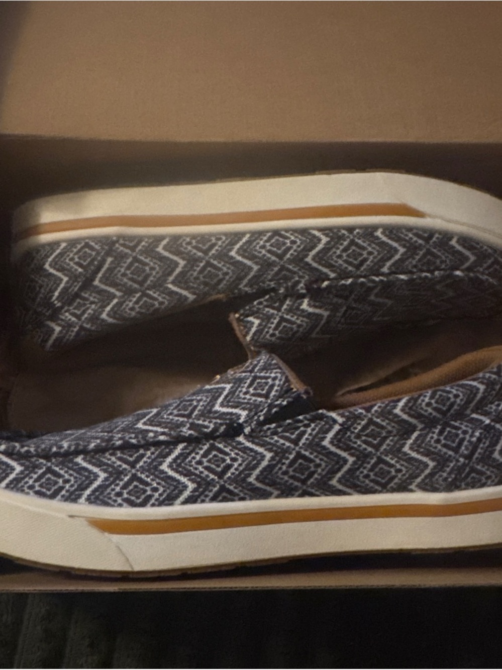 Twisted X Blue Patterned Slip-On Loafers New Never Worn